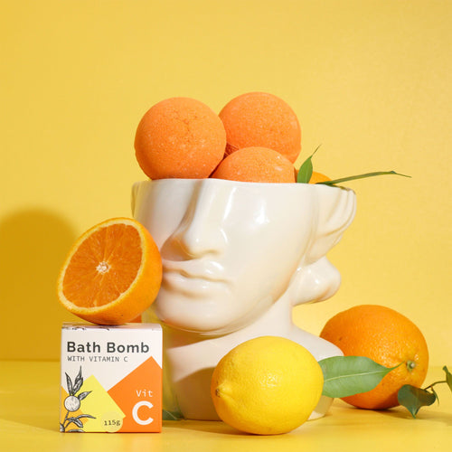 Bombe de Bain à la Vitamine C et Huiles Essentielles
