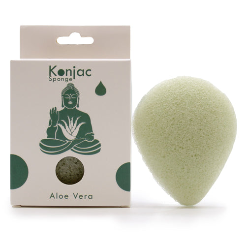 Éponge Konjac Forme Larme – Aloe Vera