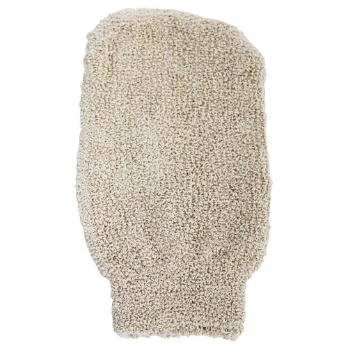 Gant de Gommage Jute et Coton – Écru