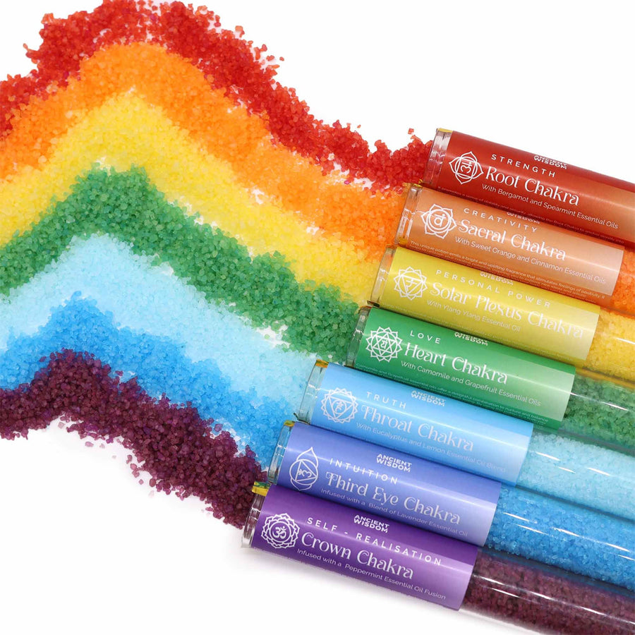 Coffret 7 Sels de Bain Chakras – Aromathérapie