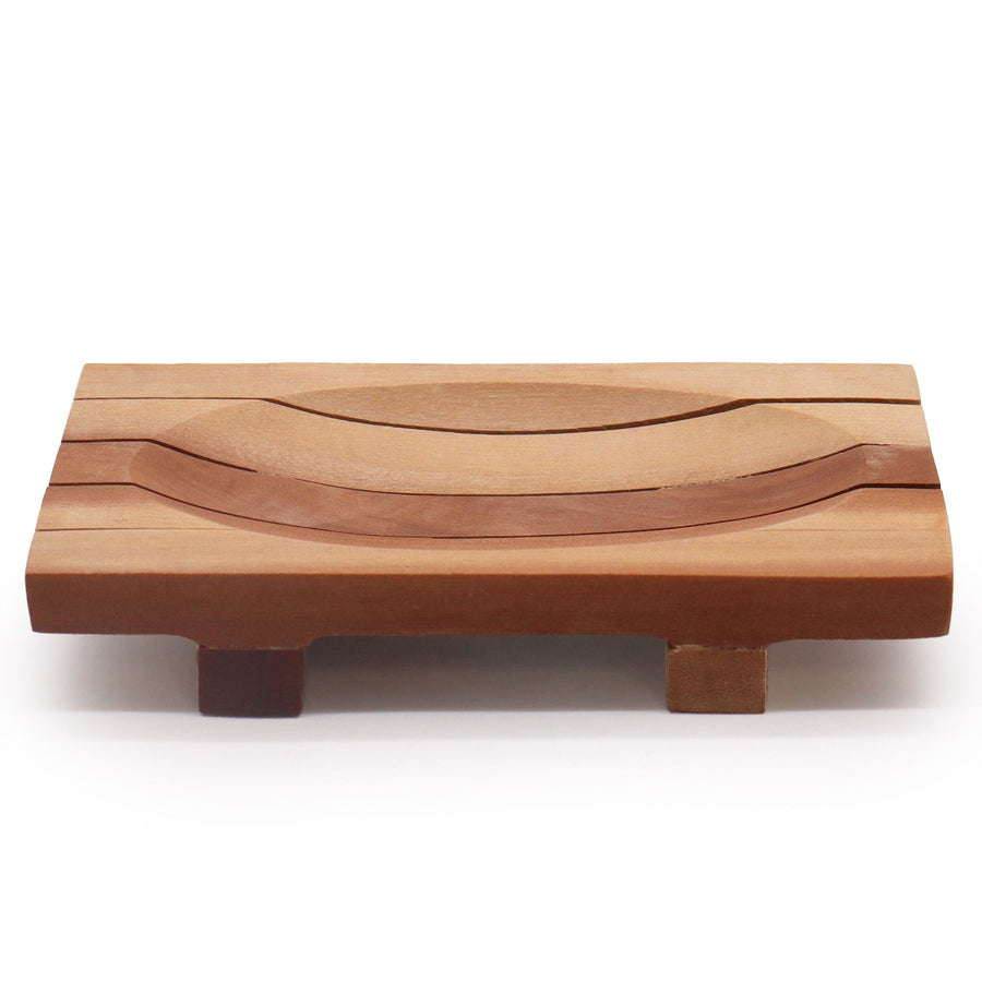 Porte-Savon en Acajou avec Grille Égouttoir