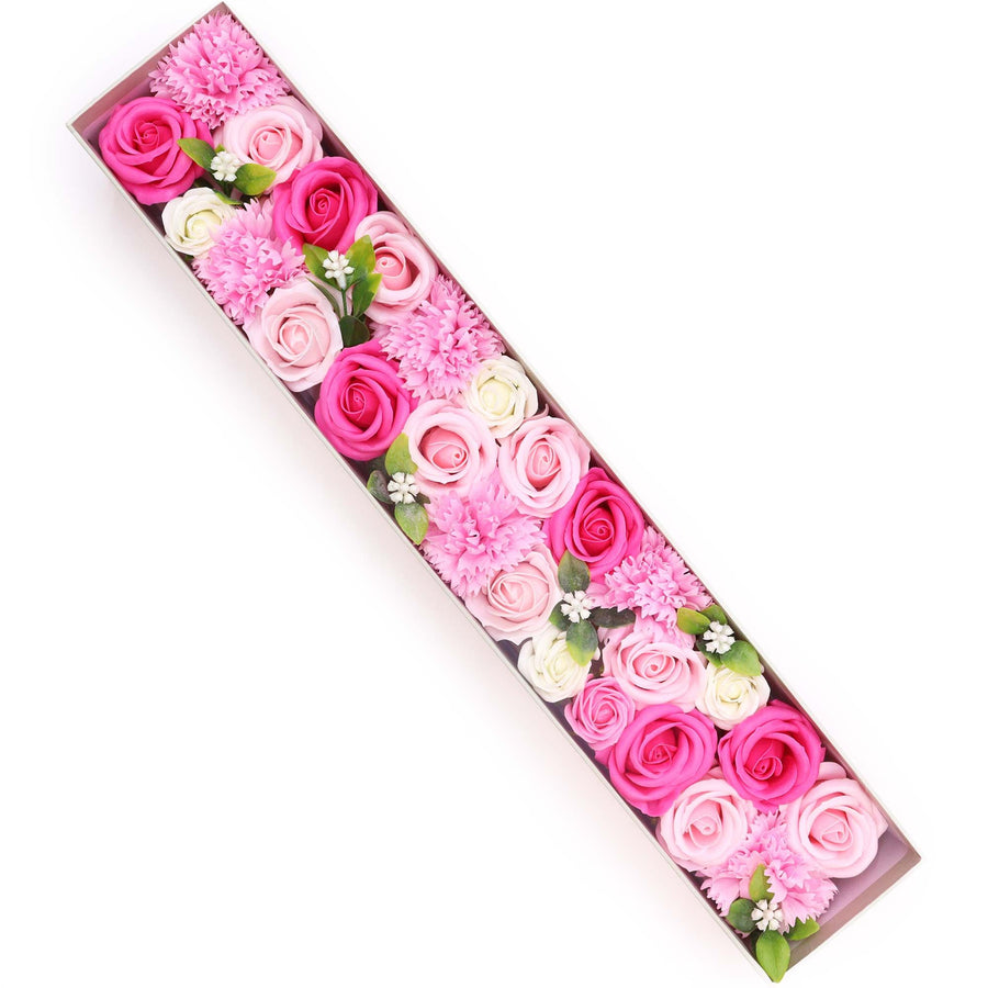 Grand Coffret Fleurs de Savon Naissance – Rose