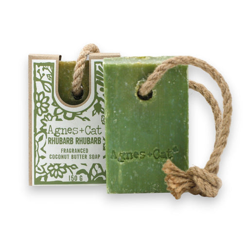 Savon Artisanal sur Corde - Rhubarbe