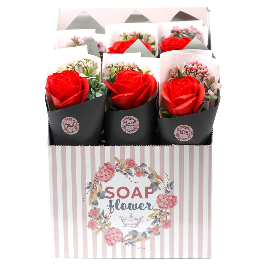 Bouquet de Fleurs de Savon Roses - Grand Format Prêt à la Vente