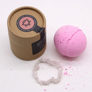 Bombe de Bain Bracelet en Quartz Rose - Bergamote & Sel de Mer 140g