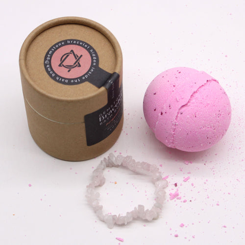 Bombe de Bain Bracelet en Quartz Rose - Bergamote & Sel de Mer 140g