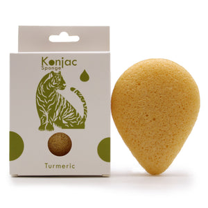 Éponge Konjac Curcuma – Forme Larme