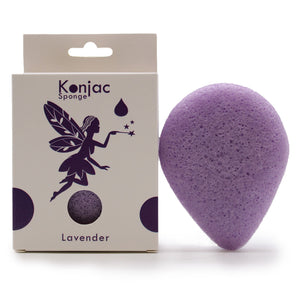 Éponge Konjac Lavande – Forme Goutte