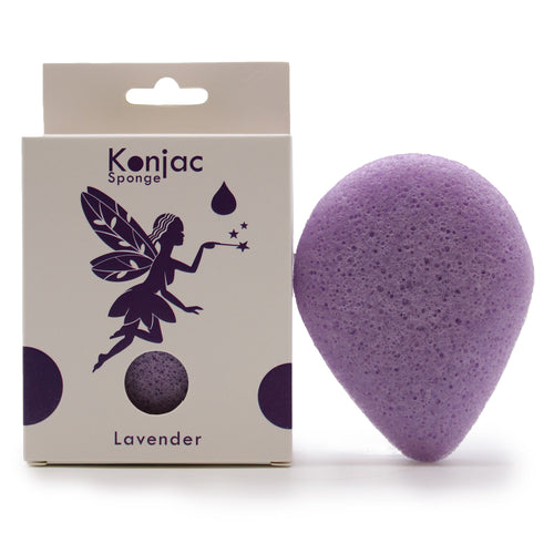 Éponge Konjac Lavande – Forme Goutte
