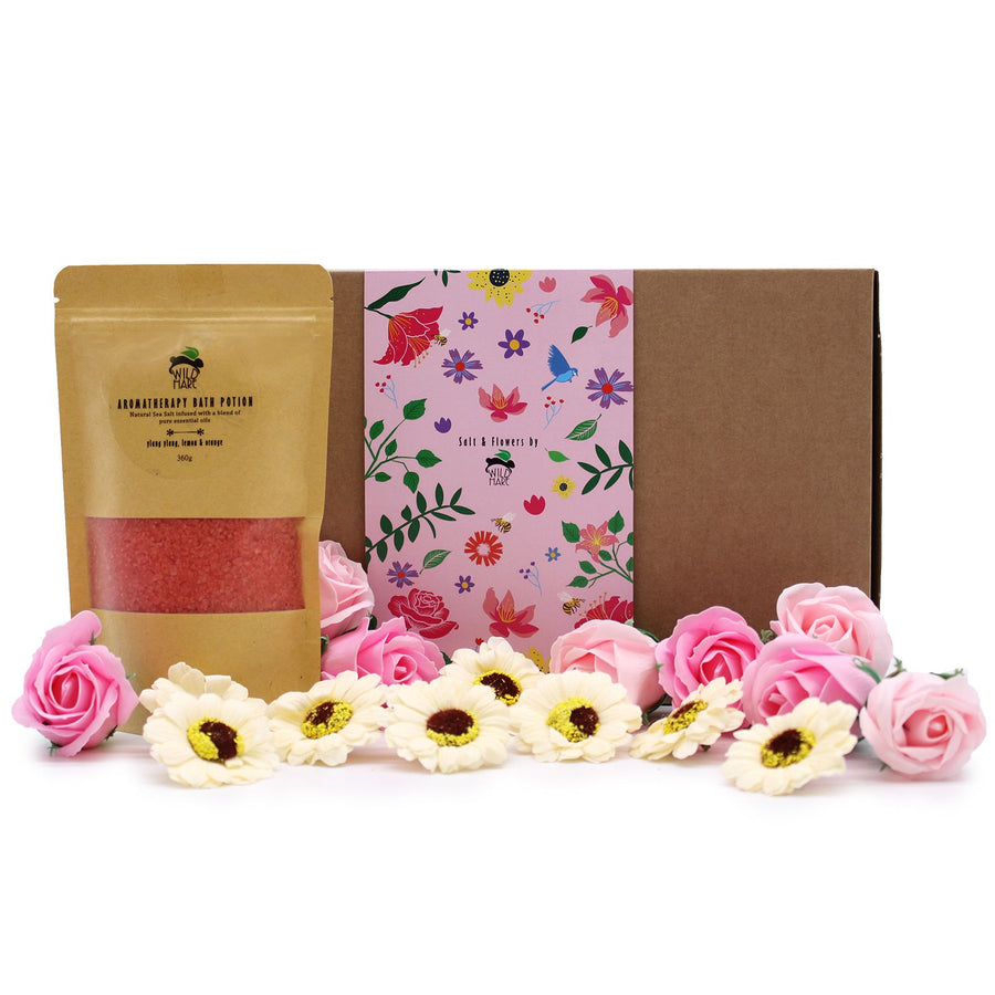 Coffret Sel de Bain & Fleurs - Passion