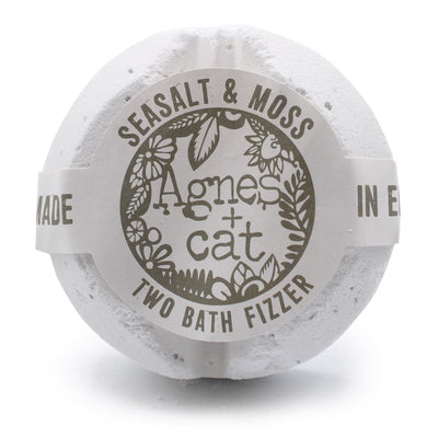 Bombe de Bain Effervescente – Sel Marin & Mousse