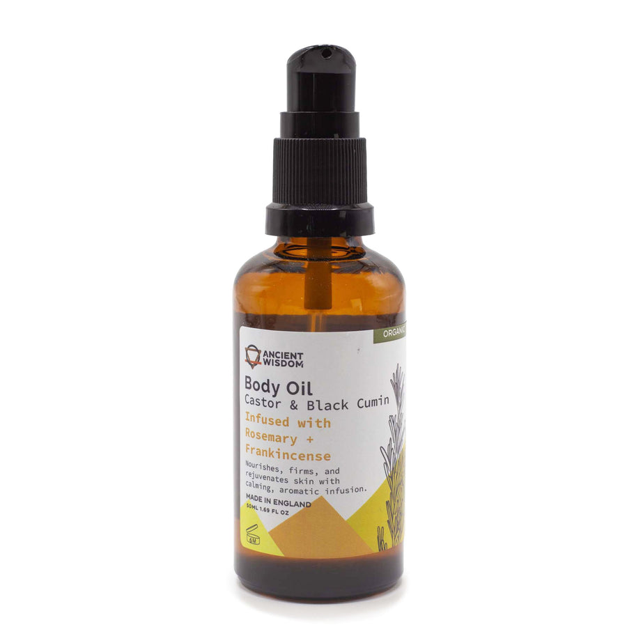 Huile de Massage Corps Bio 50ml – Romarin & Encens