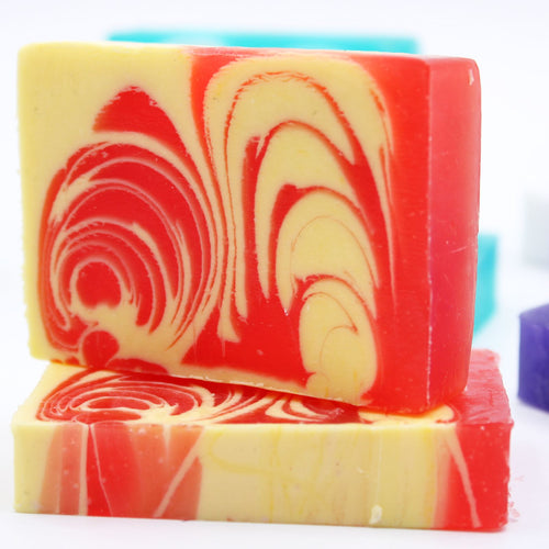 Savon Fait Main Fraise - Tranche 115g environ