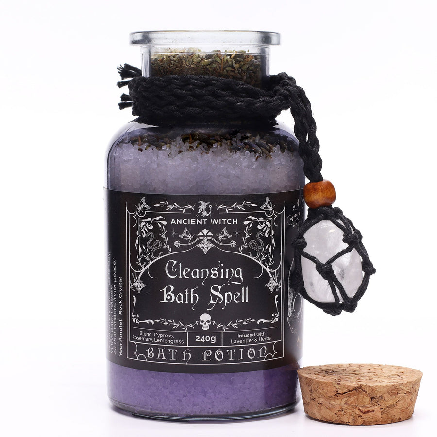 Rituel de Bain Sorcière & Amulette Cristal de Roche – Purification