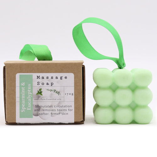 Savon de Massage en Coffret – Menthe Verte & Eucalyptus