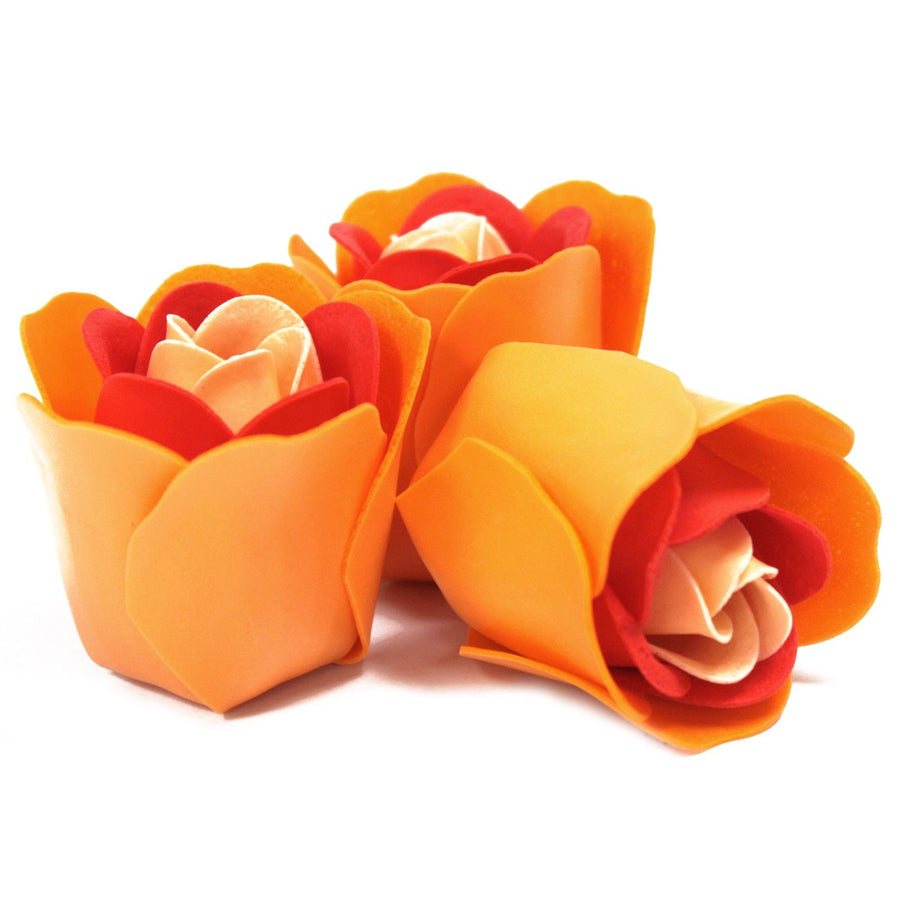 Fleurs de Savon Roses Pêche - Coffret Cœur de 3