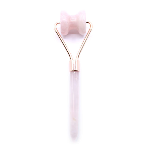 Rouleau de Massage Visage en Quartz Rose