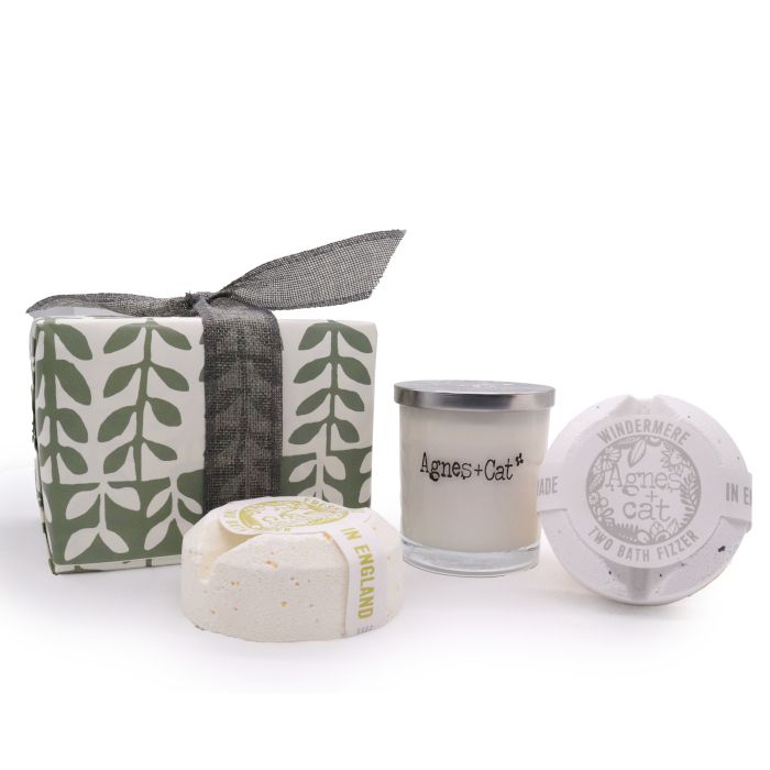 Coffret Cadeau Bain Lune de Velours – Bougie & Bombe Effervescente