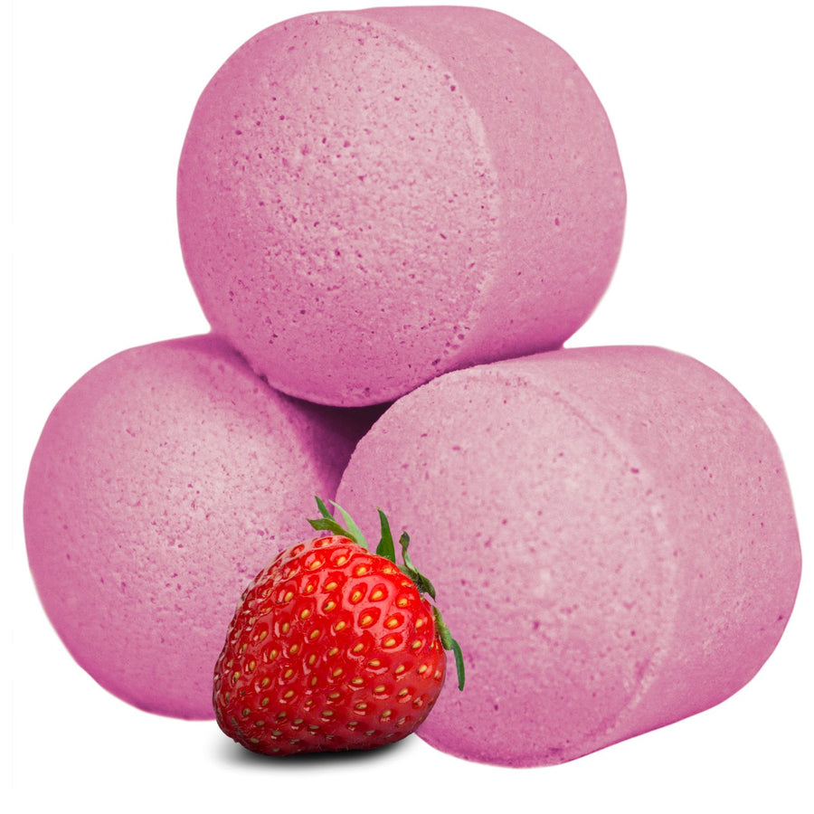 Bombe de Bain Fraise – Sachet de 20 Mini Bombes