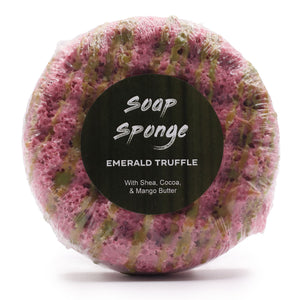 Éponge Savon Moussante Truffe Émeraude - Beurre de Douche Vegan
