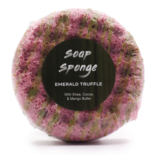 Éponge Savon Moussante Truffe Émeraude - Beurre de Douche Vegan
