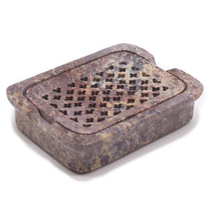 Porte-Savon Pierre à Savon Carré Égouttoir 11x8cm
