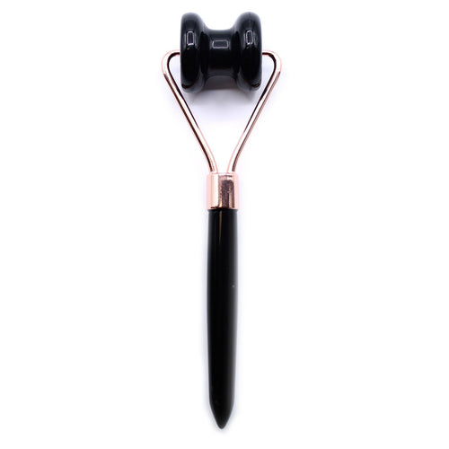 Rouleau Visage en Pierre Naturelle – Obsidienne Noire