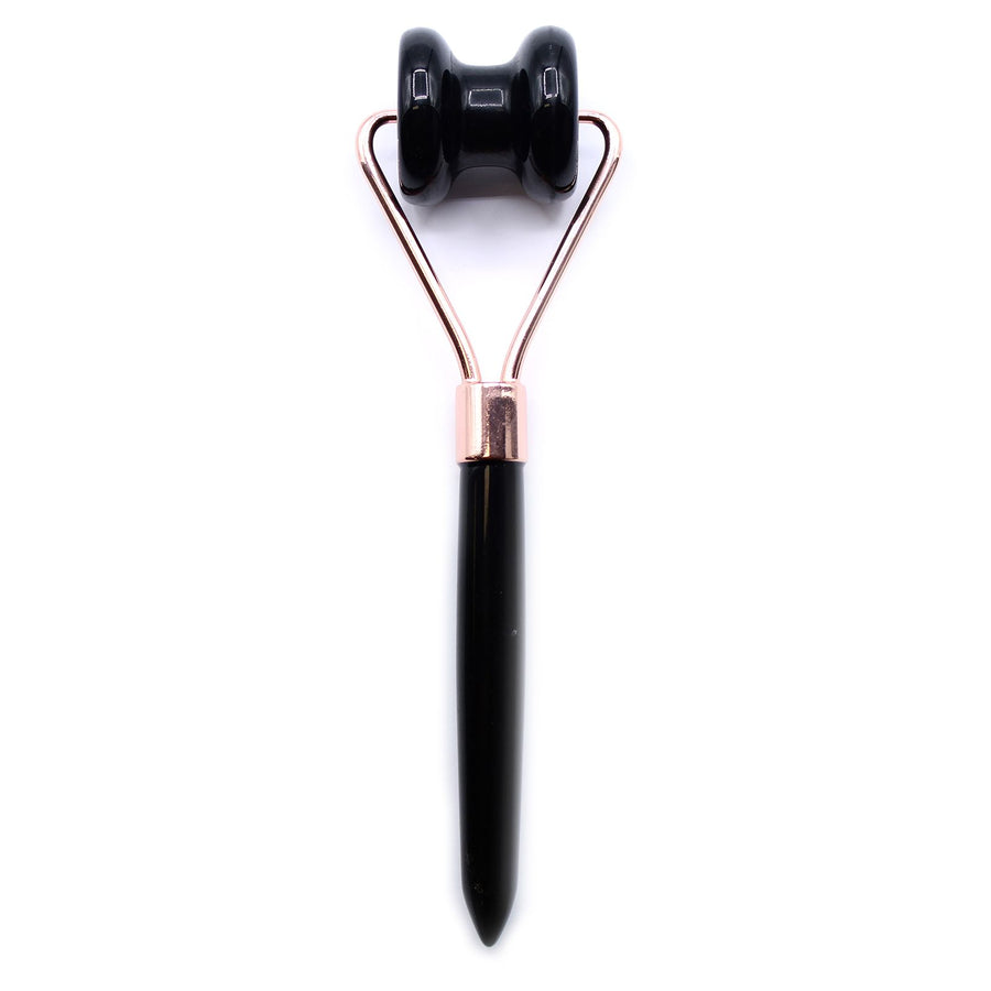 Rouleau Visage en Pierre Naturelle – Obsidienne Noire