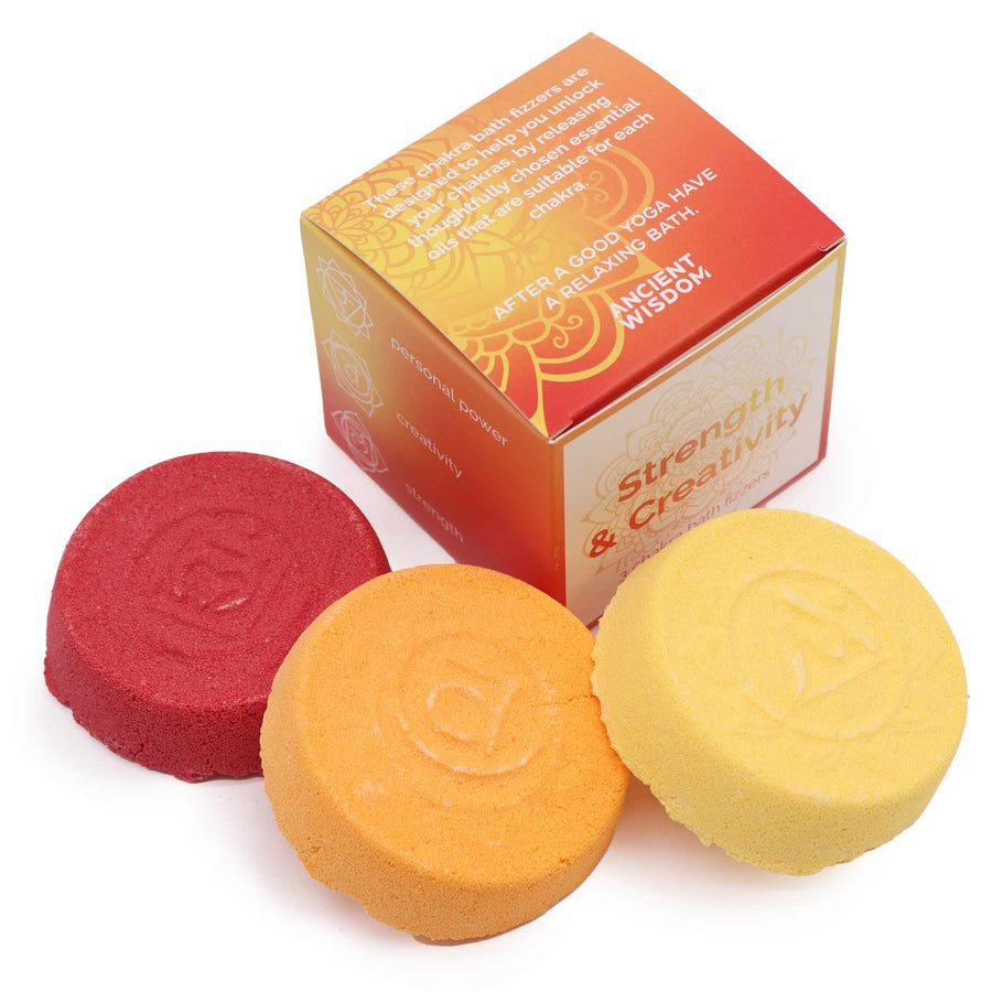 Bombes de Bain Chakra en Coffret – Force & Créativité