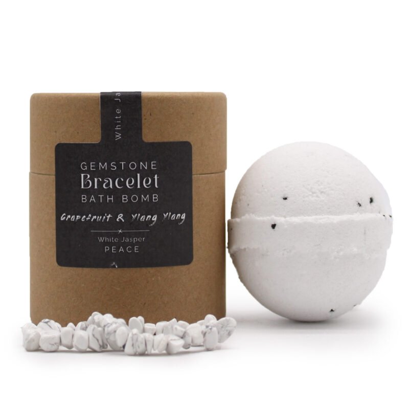 Boule de Bain avec un Bijou - Jaspe Blanche