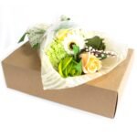 Coffret fleur de savon à la main - Vert
