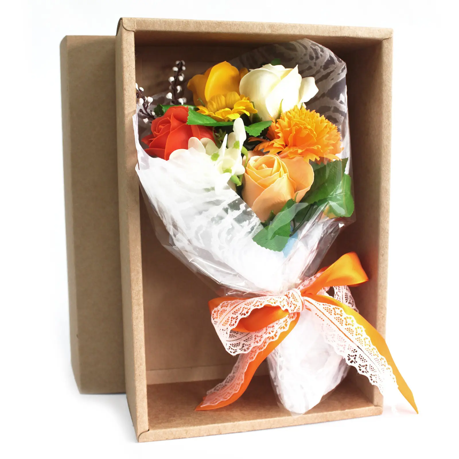 Coffret Savon à main Bouquet de fleurs - Orange – Image 2