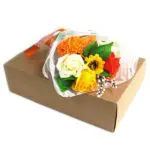 Coffret Savon à main Bouquet de fleurs - Orange