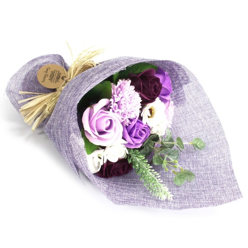 Bouquet de fleurs de savon sur pied - violet – Image 2