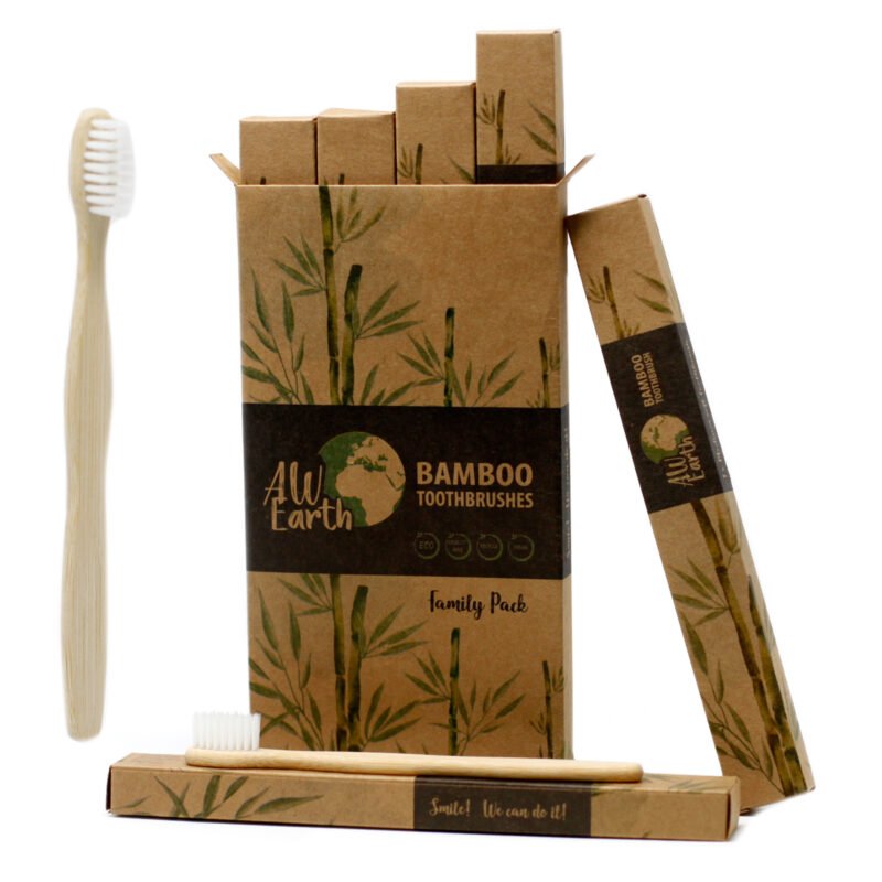 Brosse à dents en bambou (4Pcs)