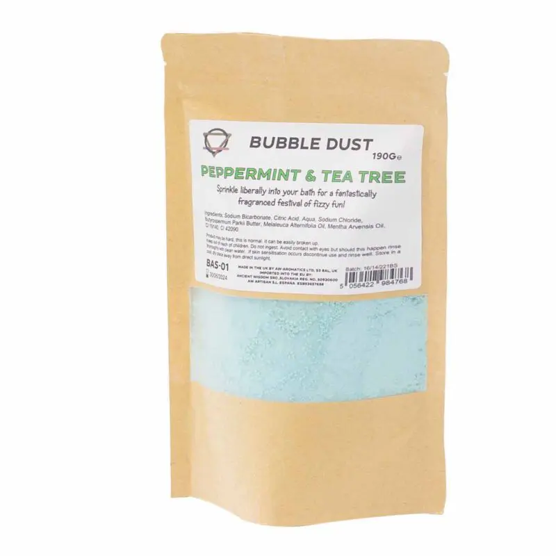Poudre de bain menthe poivrée et arbre à thé 200g