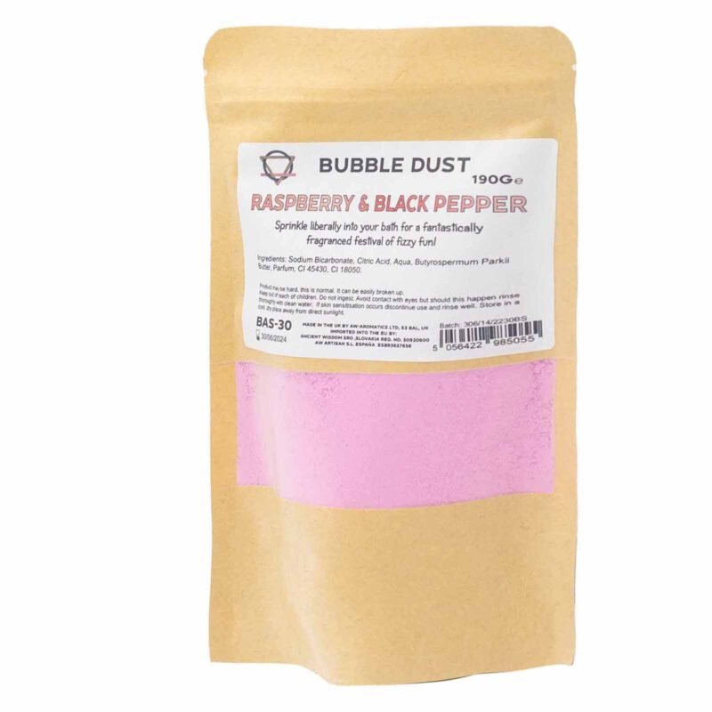Poudre de bain framboise et poivre noir 200g