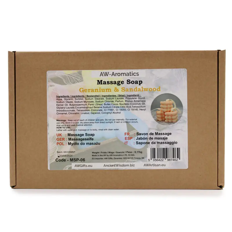 Savons de massage - Géranium et bois de santal – Image 2