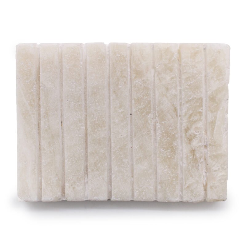 Porte-savon en Pierre Blanche d'Onyx Striée – Image 2