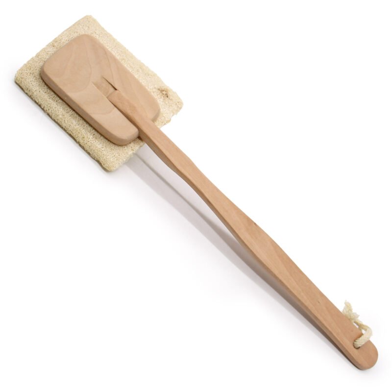 Brosse pour corps loofah à long manche – Image 3