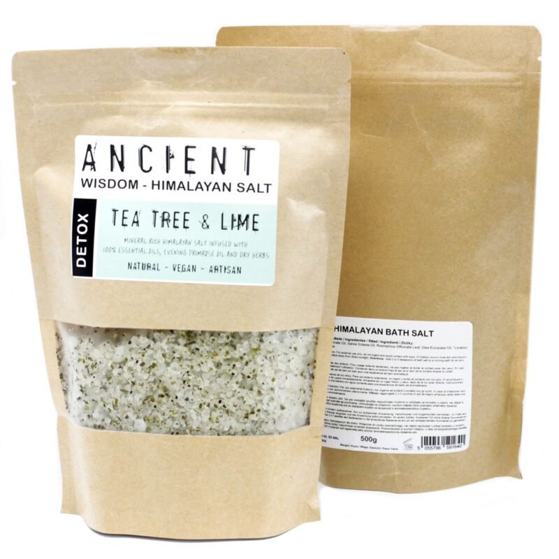 Sel de Bain Détox - Sel l'Himalaya, Arbre à Thé & Citron Vert (500g)