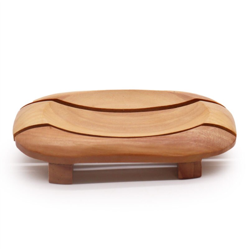 Porte-savon classique en acajou - ovale en rectangle – Image 2