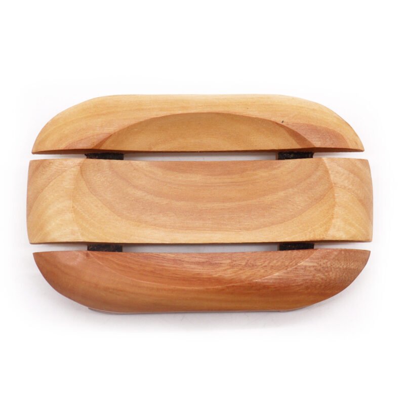 Porte-savon classique en acajou - ovale en rectangle – Image 3