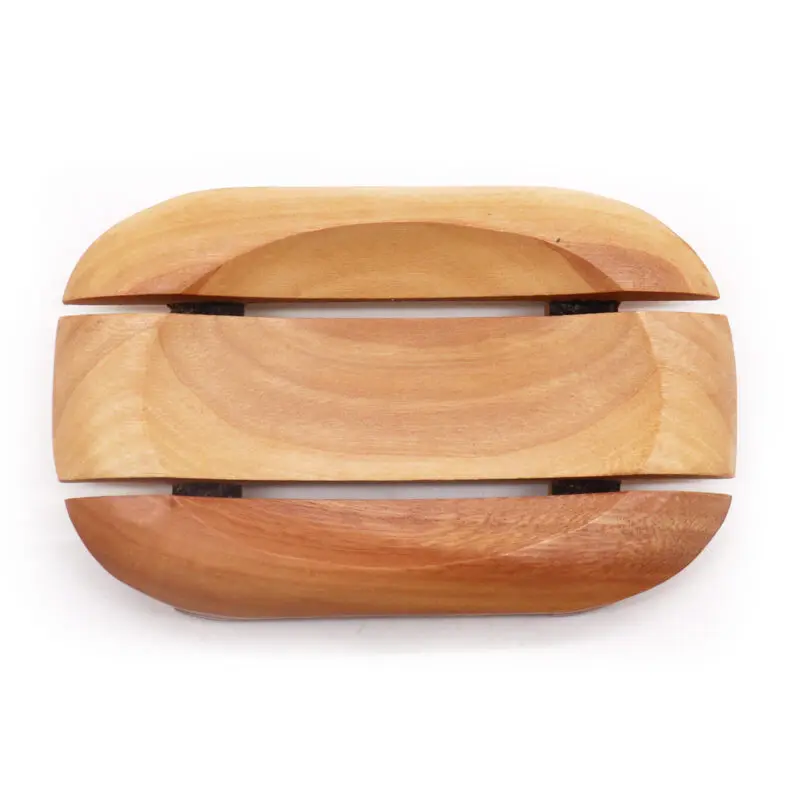 Porte-savon classique en acajou - ovale en rectangle – Image 3