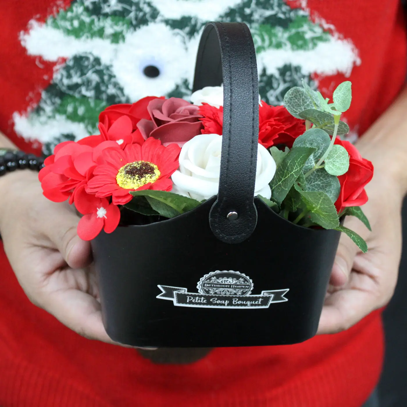 Petit panier Bouquet - Rouge vif – Image 2