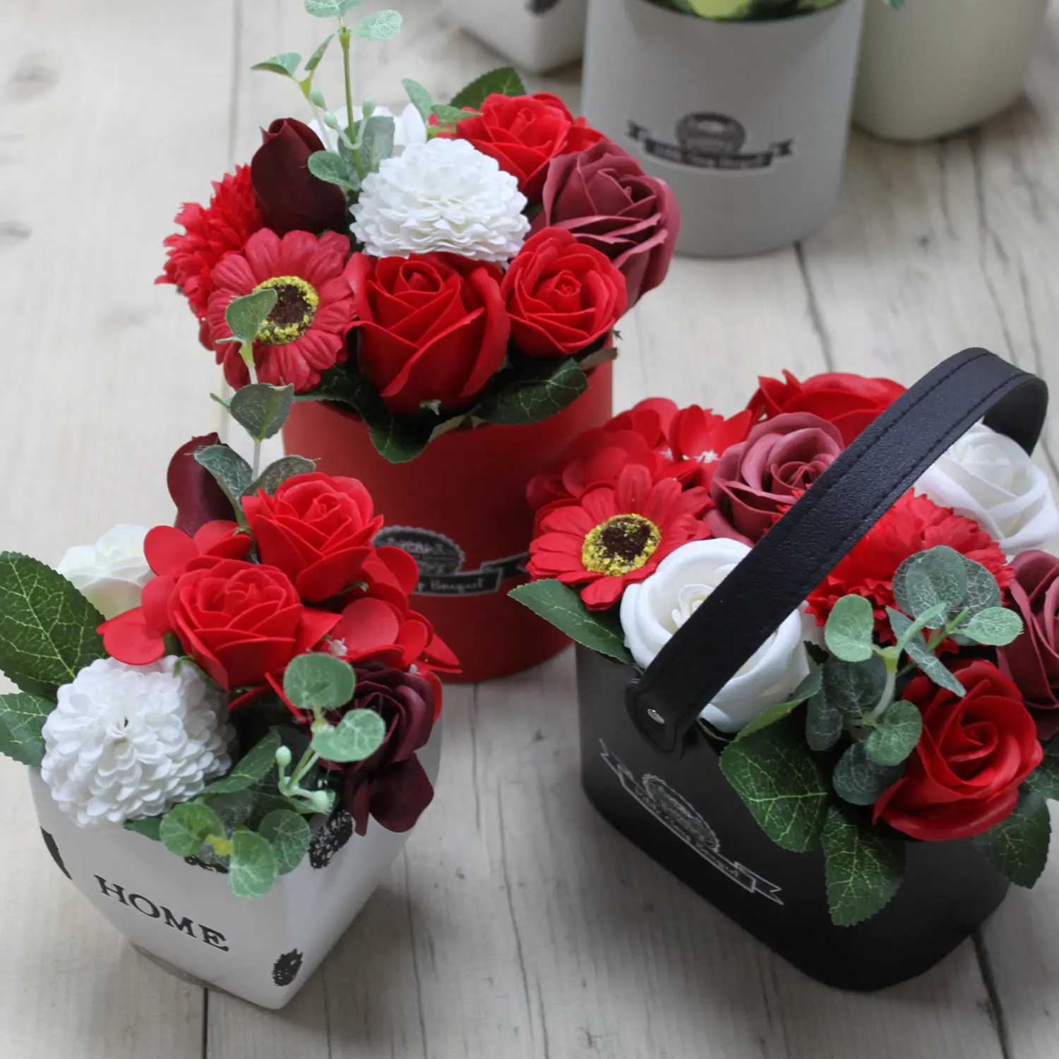 Petit panier Bouquet - Rouge vif – Image 3