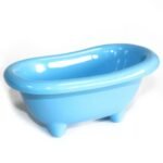 Porte Savon en forme de Baignoire céramique - Bleu