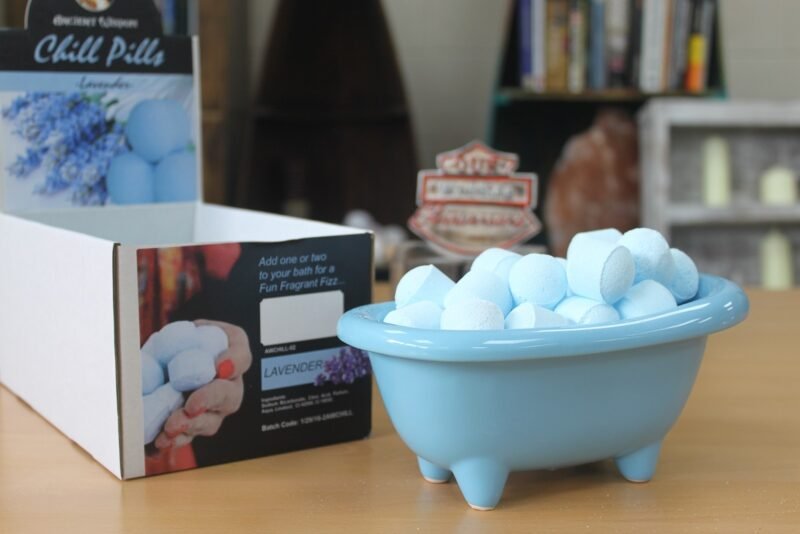 Porte Savon en forme de Baignoire céramique - Bleu – Image 2