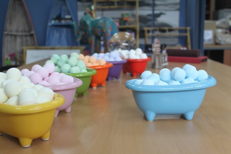 Porte Savon en forme de Baignoire céramique - Bleu – Image 3