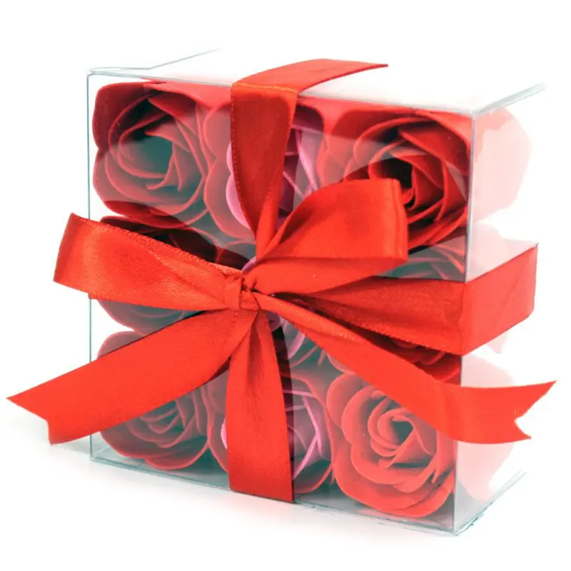 Set de 9 Fleurs de Savon - Roses Rouges